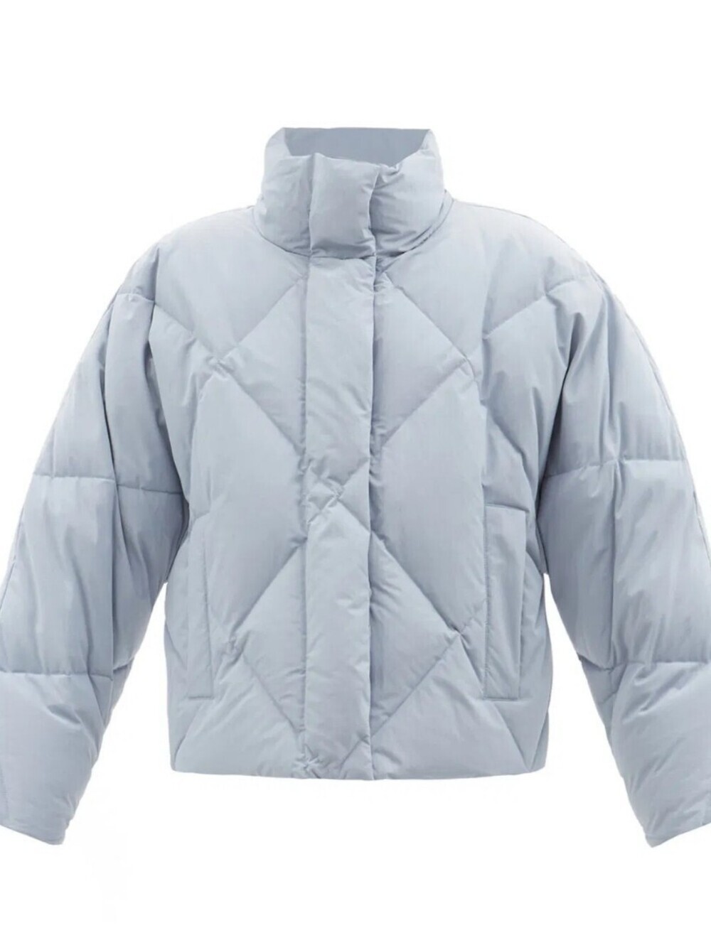 STAND STUDIO Aina Quilted Shell Down Jacket In Dove Blue Size 42.